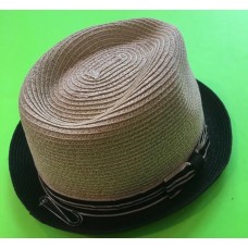 MUJER’ ‘APT 9’ PACKABLE NATURAL/BLACK FEDORATYPE HAT MSRP: $32 NWT 884409226632 eb-97680669